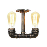 Steampunk Pipe Close To Ceiling Light In Bronze For Living Room 2 /