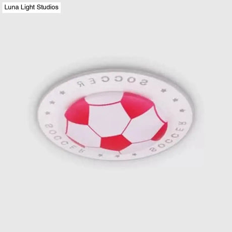 Stylish Acrylic Football Flush Ceiling Light For Study Room And Kitchen Sports Theme