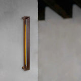 Stylish Asian Wooden Led Wall Sconce In Dark Brown - Ideal For Study Room & Bathroom Lighting