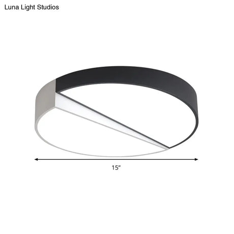 Stylish Half - Round Led Flush Ceiling Light For Dining Room - Macaron Loft Design