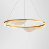 Stylish Lace-Adorned Metal Chandelier: Ultra-Modern Suspension Lighting For Living Room Gold / 31.5’