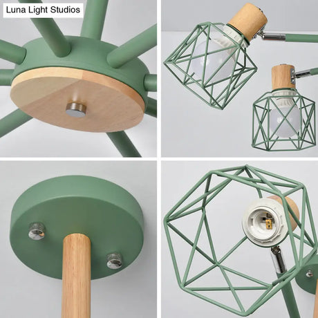 Stylish Macaron Ceiling Pendant: Metal Hanging Light For Nurseries