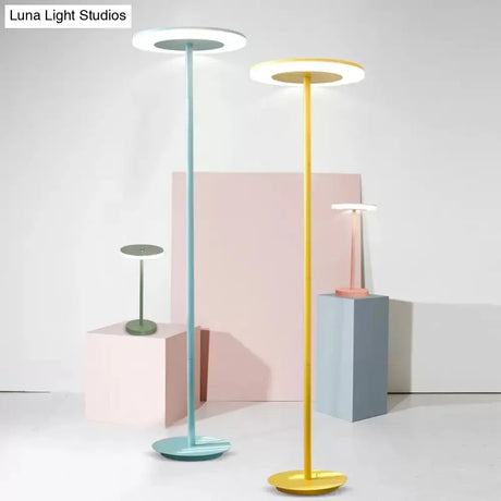 Stylish Nordic Metal Candy Colored Floor Lamp For Living Room