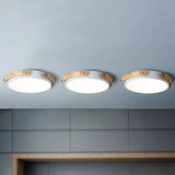 Stylish Round Ceiling Mount Study Room Light With Acrylic Macaron Undertint