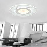 Super Thin Acrylic Windmill Flush Lamp - Modern Style Led Ceiling Mount Light (White/Warm/Inner