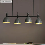 Swivelable Macaron Island Pendant In Grey/Blue/Green For Dining Room With 4/6 Bulbs