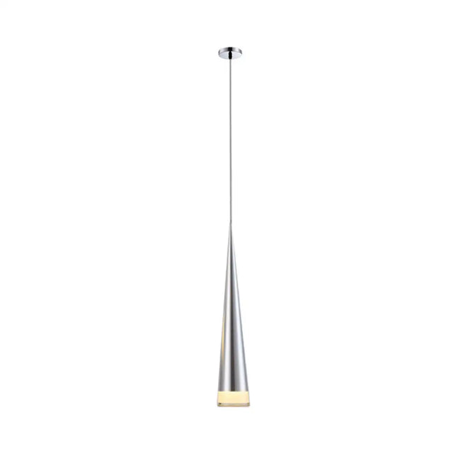 Tapered Metal Hanging Lamp Kit - Elegant Pendant Light Fixture For Dining Room In 3 Colors