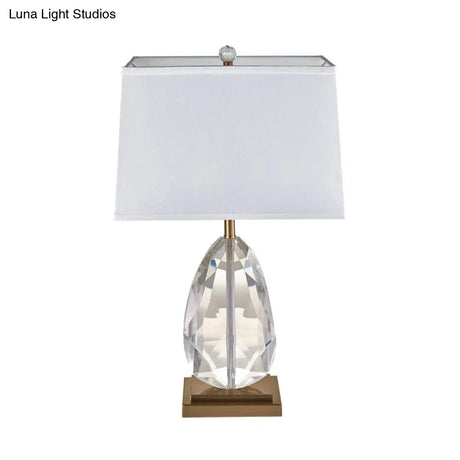Teardrop Crystal Book Light - Contemporary Task Lighting Solution In White