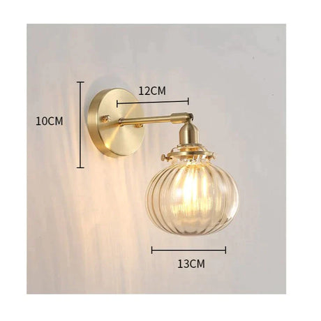 The Bedside Of Nordic Bedroom Copper Wall Lamp Lamps