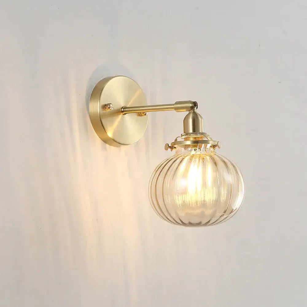 The Bedside of Nordic Bedroom Copper Wall Lamp Copper Wall Lamps