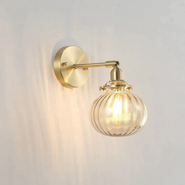The Bedside of Nordic Bedroom Copper Wall Lamp Copper Wall Lamps