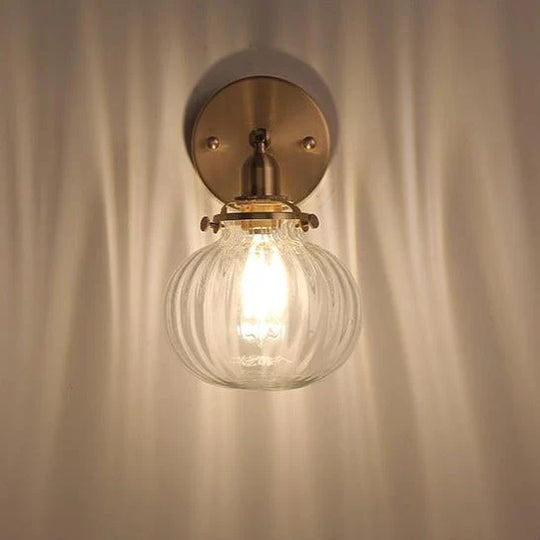 The Bedside Of Nordic Bedroom Copper Wall Lamp Lamps