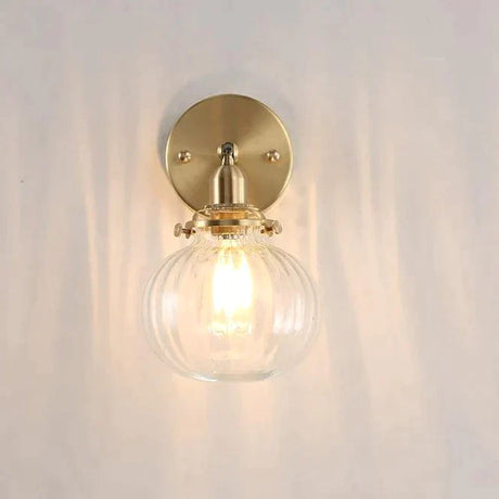 The Bedside Of Nordic Bedroom Copper Wall Lamp Lamps