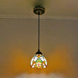 Tiffany-Style Stained Glass Pendant Light: Elegant 1-Light Hanging Lamp For Dining Room Beige / 6’