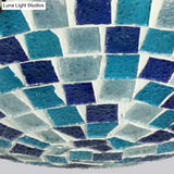 Tiffany Style Stained Glass Round Ceiling Light Fixture - 12/16 Diameter Flush Mount With Shell