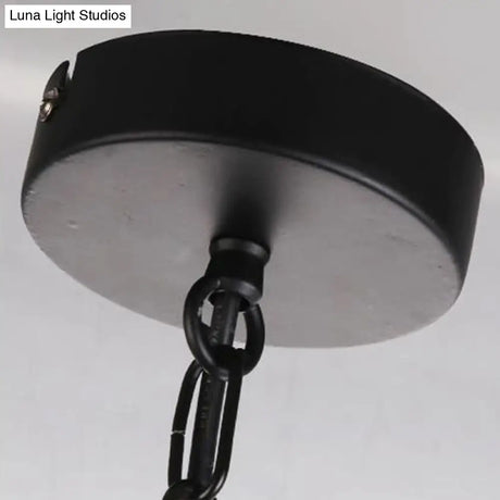 Traditional 3-Light Black Glass Chandelier - Stylish Pendant Lighting For Living Room