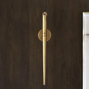 Traditional Black/Brass Cone Sconce Light: Warm/White 1-Head Metal Wall Fixture Brass / Warm