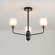Traditional Black Cup Shape Chandelier With Clear Glass: 3/6/8 Lights Pendant Light Fixture For