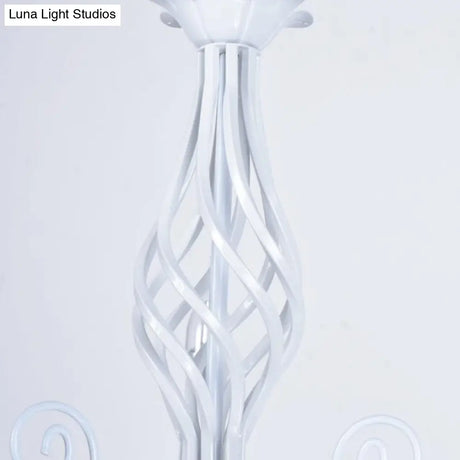 Traditional Metal Chandelier Lamp With Swooping Arms - 3/4/5 Lights Black/White Perfect For Living