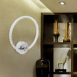 Translucent Crystal Sconce Light - Modern Led Wall Lighting Fixture | Chrome Finish 6/8/10 H / 6