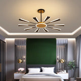 Trapezoid Living Room Chandelier Lamp - Metallic 31.5/39/47 W Led Pendant Light Modern Gold Finish