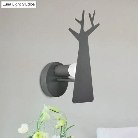Tree Wall Mount Light - Nordic Macaron Style Green/Grey/White Bedroom Lighting