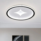 Ultra Slim Metal Led Ceiling Light In Black/Gold Warm/White - 16’/19.5’ Contemporary Flush