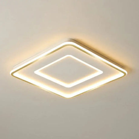 Ultra Thin Acrylic Flush Mount Ceiling Light - Simplicity White Led Lamp For Bedroom / 20.5’