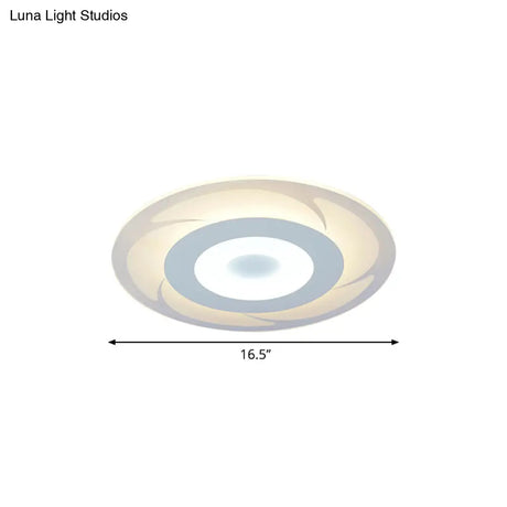 Ultra Thin Acrylic Flush Mount Led Ceiling Light - Modern Warm/White Multiple Sizes Available