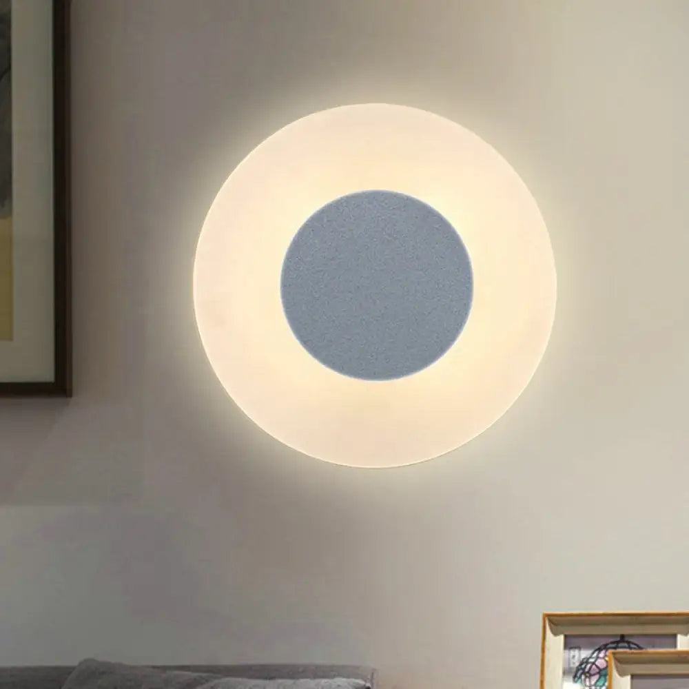 Ultra Thin Acrylic Led Wall Sconce In Warm/White/Natural Light - Minimalist Design White / Warm