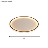 Ultrathin Flush Mount Led Ceiling Lamp In Black - Simple Acrylic Design For Living Room