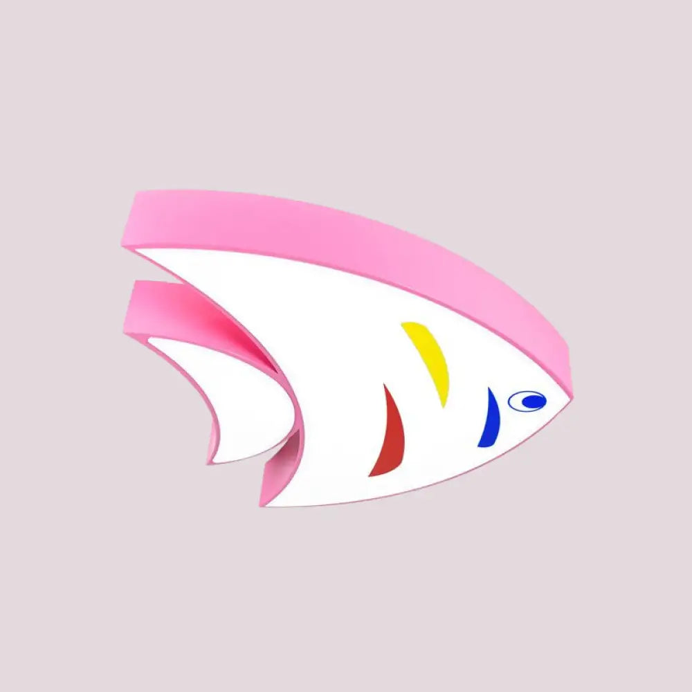 Underwater Adventure Led Flush Mount Lamp - Colorful Acrylic Tropical Fish Design For Children’s