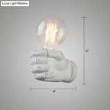 Unique Fist Wall Sconce - Stylish Resin Artistic Corridor Lighting