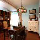 Victorian Peach Bronze Cut Glass Chandelier Pendant Light - 1/2/3 Lights Pink Dining Room Décor