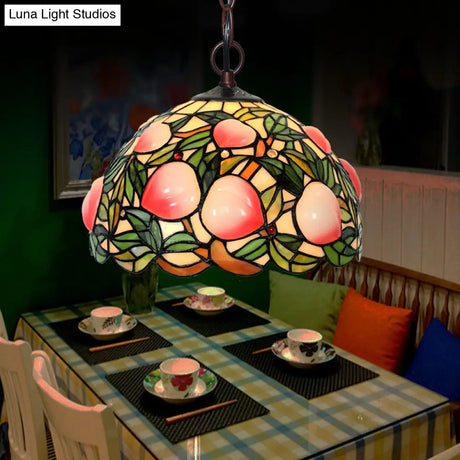 Victorian Peach Bronze Cut Glass Chandelier Pendant Light - 1/2/3 Lights Pink Dining Room Décor