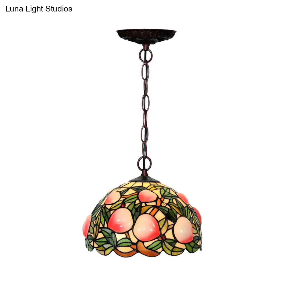 Victorian Peach Bronze Cut Glass Chandelier Pendant Light - 1/2/3 Lights Pink Dining Room Décor