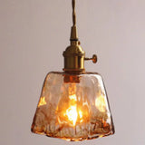 Vintage 1 Light Pendant Lamp Amber Alabaster Glass Pendant Lighting for Living Room Amber / 5.5’’