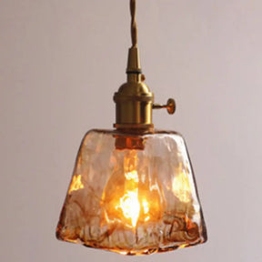 Vintage 1 Light Pendant Lamp Amber Alabaster Glass Pendant Lighting for Living Room Amber / 5.5’’