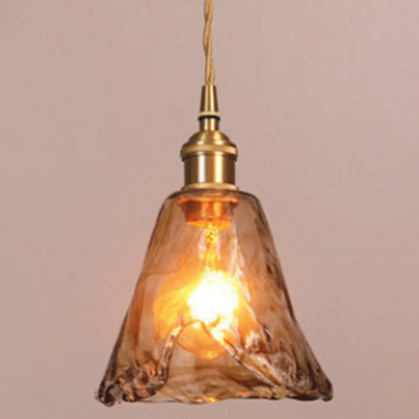 Vintage 1 Light Pendant Lamp Amber Alabaster Glass Pendant Lighting for Living Room Amber / 6’’