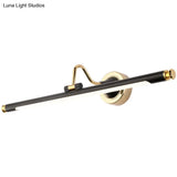 Vintage Adjustable Metal Picture Light In Gold And Black For Bath Vanity Lighting