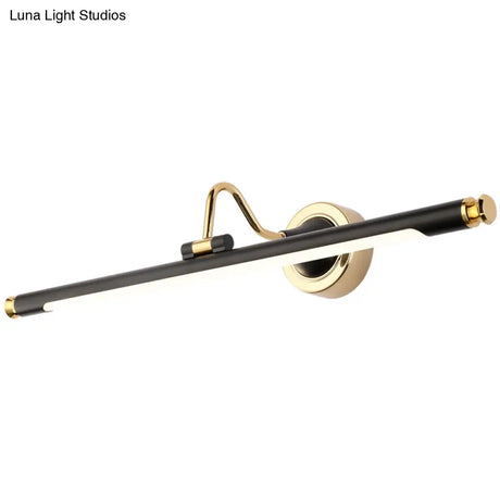 Vintage Adjustable Metal Picture Light In Gold And Black For Bath Vanity Lighting