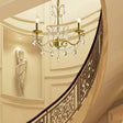 Vintage Bare Bulb Chandelier Pendant Light - Metallic Finish Clear Crystal Gold 3/6 Heads 3 /