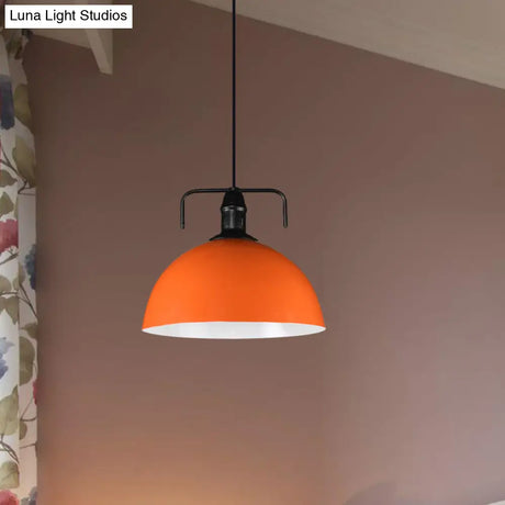 Vintage Blue/Green Metal Pendant Light - 12’/14’/16’ Wide 1-Light Indoor Hanging Ceiling With Cord