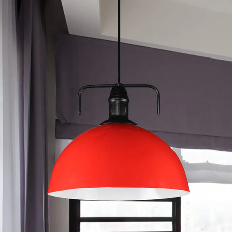 Vintage Blue/Green Metal Pendant Light - 12’/14’/16’ Wide 1-Light Indoor Hanging Ceiling With
