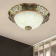 Vintage Bowl - Shape Resin Ceiling Light Fixture - 2/3 Heads Brass Finish 13’/17’/19.5’ Wide