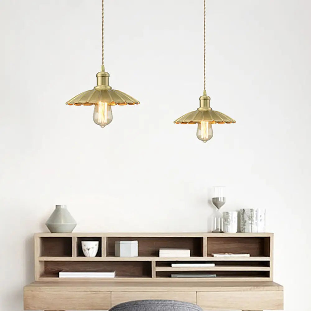 Vintage Brass Pendant Light Fixture For Dining Room Ceiling