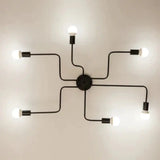 Vintage Ceiling Lights Iron Personality For Living & Bed Room 6 Heads No Bulb / Warm Light 110V