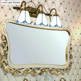 Vintage Conical Wall Mount Vanity Light With White Glass Shades - 2/3 Lights For Bathroom