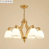 Vintage Frosted Glass Chandelier Pendant Light For Living Room Decor