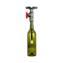 Vintage Indoor Ceiling Mounted Fixture: 1-Light Semi-Mount With Wine Bottle Glass Shade & Valve In